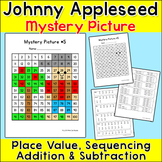 Johnny Appleseed Mystery Picture: Place Value, Sequencing,