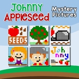 Johnny Appleseed Mystery Picture Coloring Worksheets 1st G