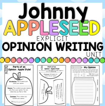 Preview of Johnny Appleseed Opinion Writing UNIT 1st - 2nd Grade
