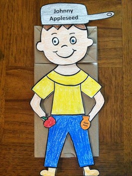 Preview of Johnny Appleseed Paper Bag Puppet