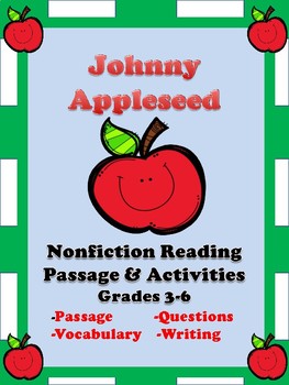 Preview of Johnny Appleseed Reading Comprehension Passage