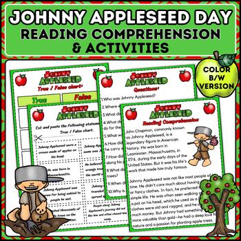 Preview of Johnny Appleseed Reading Comprehension Passages and Questions & Activities