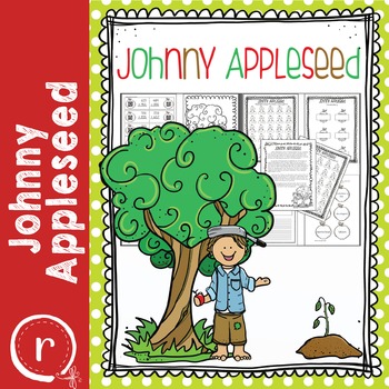 Preview of Johnny Appleseed Activities with Math Close Reading and Coloring