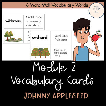 Preview of Johnny Appleseed Vocabulary Cards