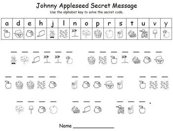 Preview of Johnny Appleseed Word Games