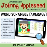 Johnny Appleseed Word Scramble (Average) 2nd 3rd Grade Puz