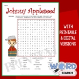Johnny Appleseed Word Search Activity 1st 2nd Grade Puzzle