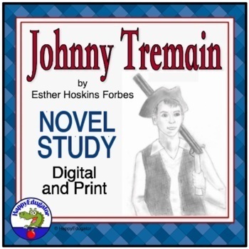 Preview of Johnny Tremain Literature Guide - Story of the American Revolution with Easel