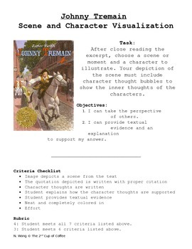 Preview of Johnny Tremain: Scene and Character Visualization (Student Handout)