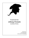 Johnny Tremain Vocabulary Packet