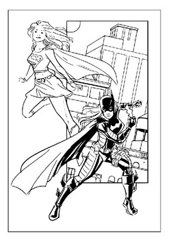 batgirl coloring pages for kids printable