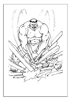 incredible hulk pictures to color