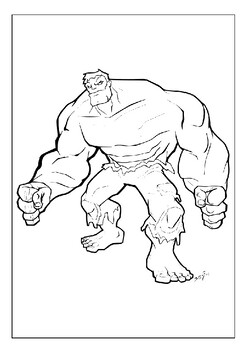 incredible hulk coloring pages