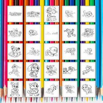 Paw Patrol Coloring Pages for Kids, Girls, Boys, Teens, Birthday School  Activity