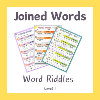 Preview of Joined Words Level 1: Innovative classroom word game for vocabulary building 