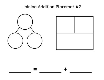 Preview of Joining Addition Placemat and equation