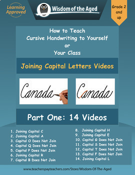 Preview of Distance Learning Handwriting Videos - Joining Capitals to Words - Part One