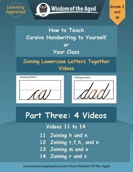 Preview of Handwriting Distance Learning -Joining Letters Together Videos - Part Three”