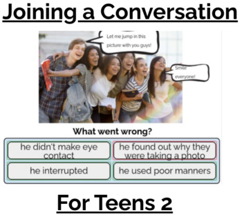 Preview of Joining a Conversation for Teens 2 BOOM CARDS