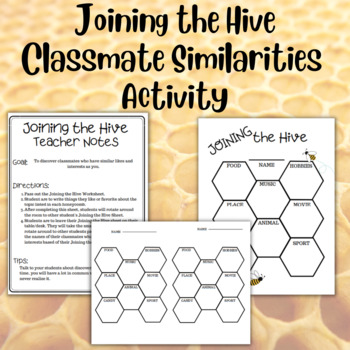 Preview of Joining the Hive Classmate Similarities Activity