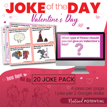 Preview of Valentines Day Joke of the Day Valentines Day Activities
