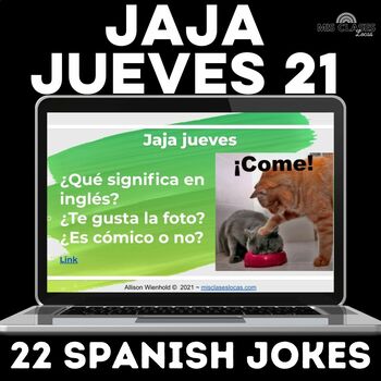 Preview of Jokes in Spanish class starters Jaja jueves 21 Chistes Spanish Memes en español