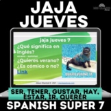 Jokes in Spanish class starters Jaja jueves Super 7 Verbs Chistes