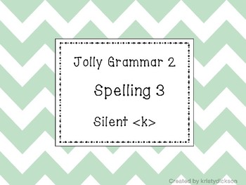 Preview of Silent k Synthetic Phonics for Second Grade / Year 2