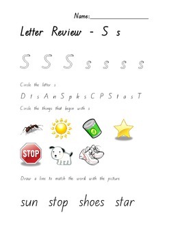 Letters S A T P I N Worksheets Teaching Resources Tpt
