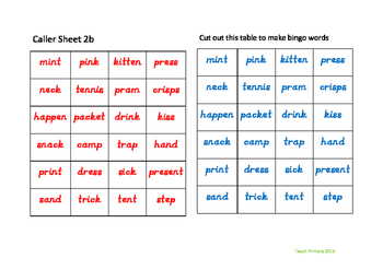 jolly phonics bingo group 2 sounds set 2 by teach primary