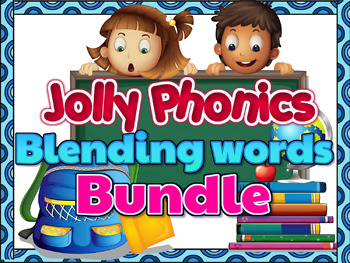 Preview of Jolly Phonics Blending Groups 1 to 4 BUNDLE | Animated Powerpoint