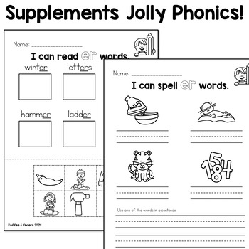 jolly phonics digraph worksheets by koffee and kinders tpt