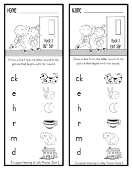 Exit Slips for Phonics Formative Assessment by Lisa Sadler | TPT