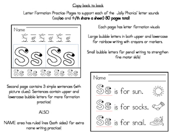 phonics related letter formation practice sheets by lisa sadler tpt