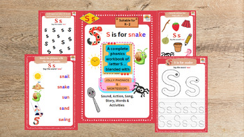 Preview of Jolly Phonics & Montessori integrated  letter S workbook from Group 1