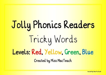 Preview of Jolly Phonics Readers - 61 Tricky Word Activity Mats