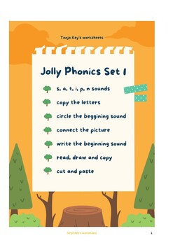 Preview of End of School Year Jolly BUNDLE (Sets 1 - 7) Kindergarten and Grade 1 Worksheets