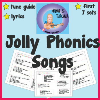 Preview of Jolly Phonics Songs - Poster display of lyrics