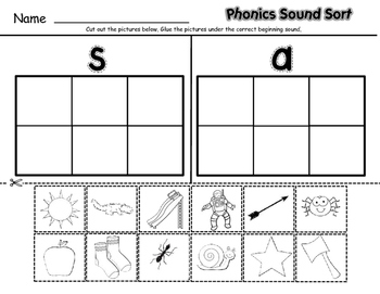 phonics sound sort by lisa sadler teachers pay teachers
