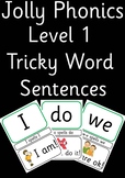 Jolly Phonics Tricky Words Level 1 Sentence Flashcards