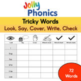 Jolly Phonics Tricky Words Look, Say, Cover, Write and Check