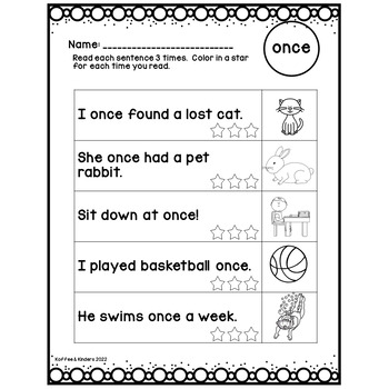 jolly phonics tricky words sentence fluency set 6 by koffee and kinders