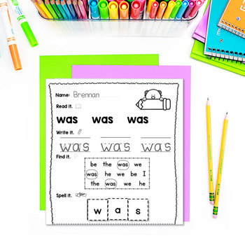 jolly phonics tricky words worksheets set 1 by koffee and kinders