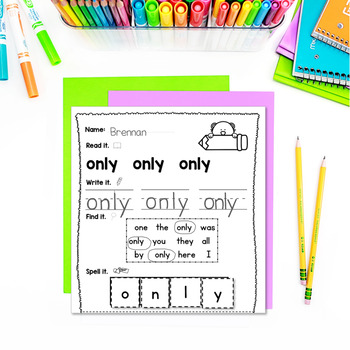 jolly phonics tricky words worksheets set 3 by koffee and kinders