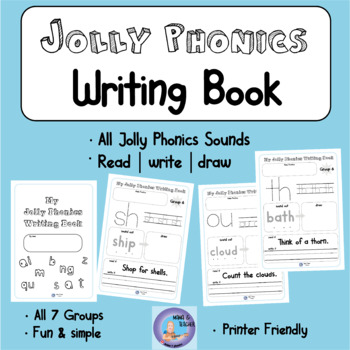 Preview of Jolly Phonics Writing Book | Complete with all 7 Groups of sounds