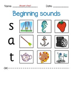 jolly phonics first group beginning sounds worksheet by miss a tpt