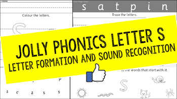 Preview of Jolly Phonics - letter s activity sheet - group 1