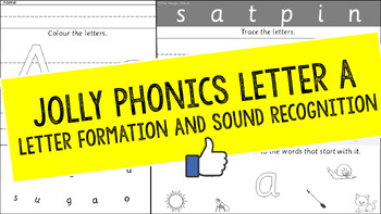 Preview of Jolly Phonics - letter a activity sheet - group 1