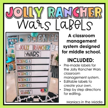 Preview of Jolly Rancher Wars Labels