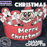 Jolly Santa Name Crafts and Activities- Christmas Hat Writ